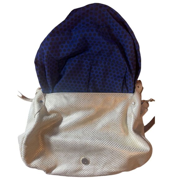 Rebecca Minkoff Gold Snake Skin Embossed Studded Leather Bag - Picture 11 of 11